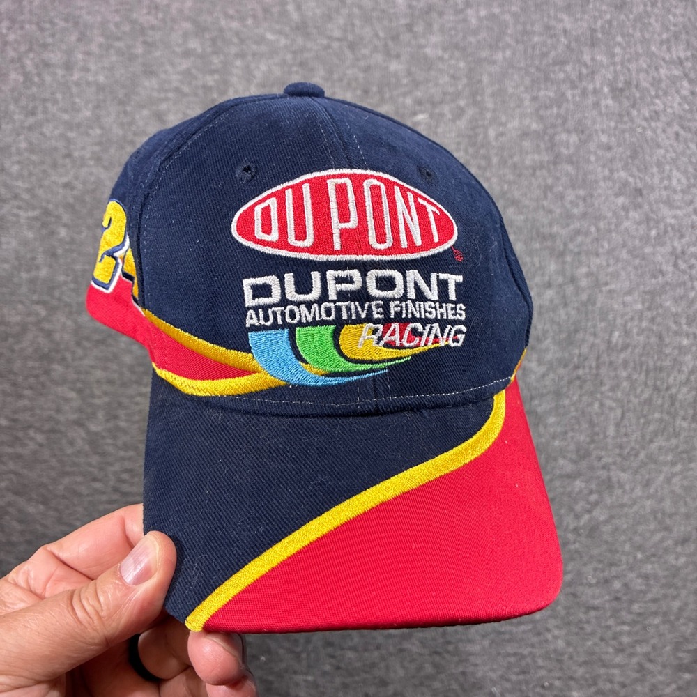 Vintage Jeff Gordon Hat Chase Authentics DuPont Racing Hat Mens Blue Red 24